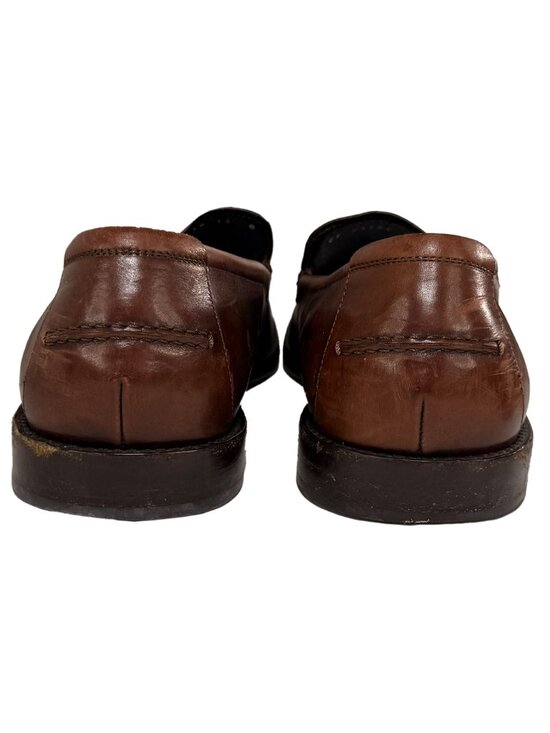 Salvatore Ferragamo Brown Leather Slip-On Loafers - Men\'s Size 13 D Shoes main image 5